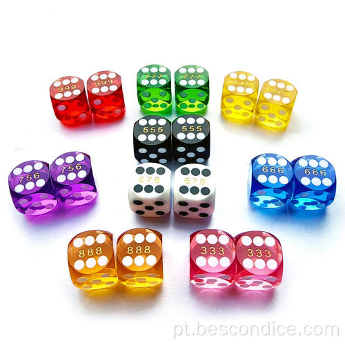 Bescon Dice Profissional Precision Dice Round Canto 9/16 "(14,3mm) com número de série aleatório, dados de corte de precisão 14,3mm